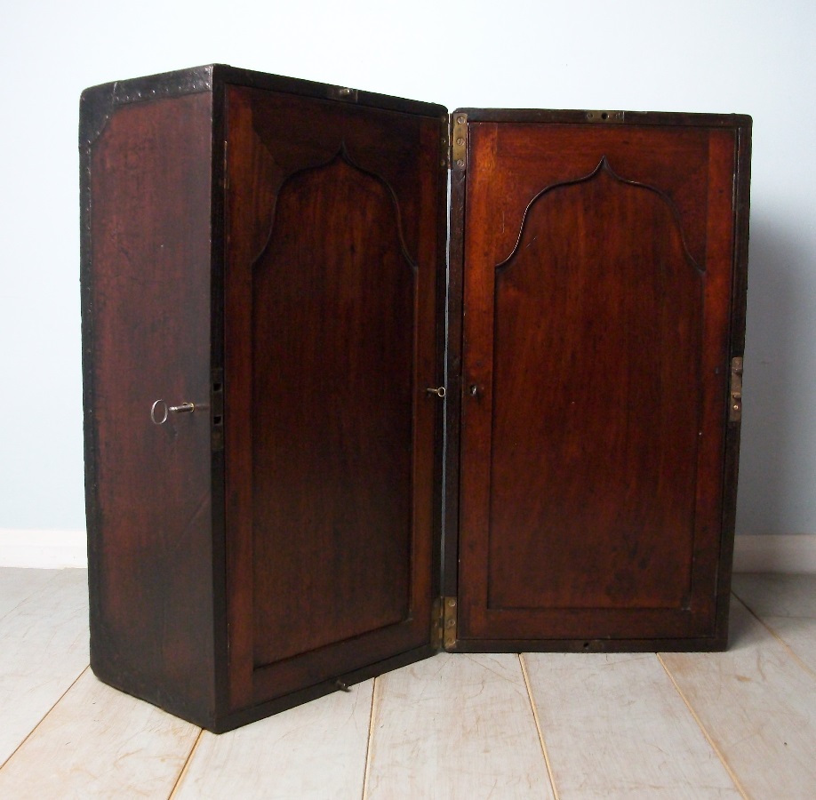 A 19TH Century Campaign Bookcase